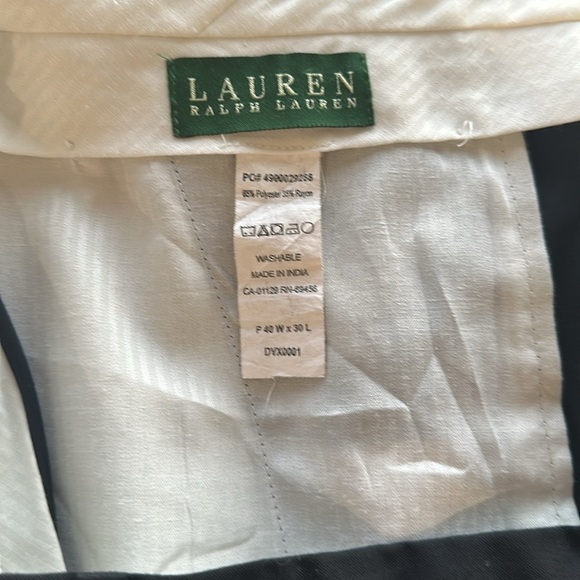 Ralph Lauren Black Dress Pants Straight-Leg Wool Blend‎ - Picture 6 of 6